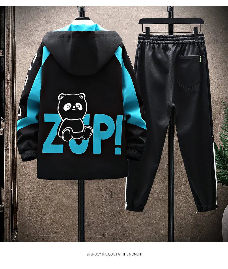 Ensemble Survetement Zippe Capuche Hip-Hop