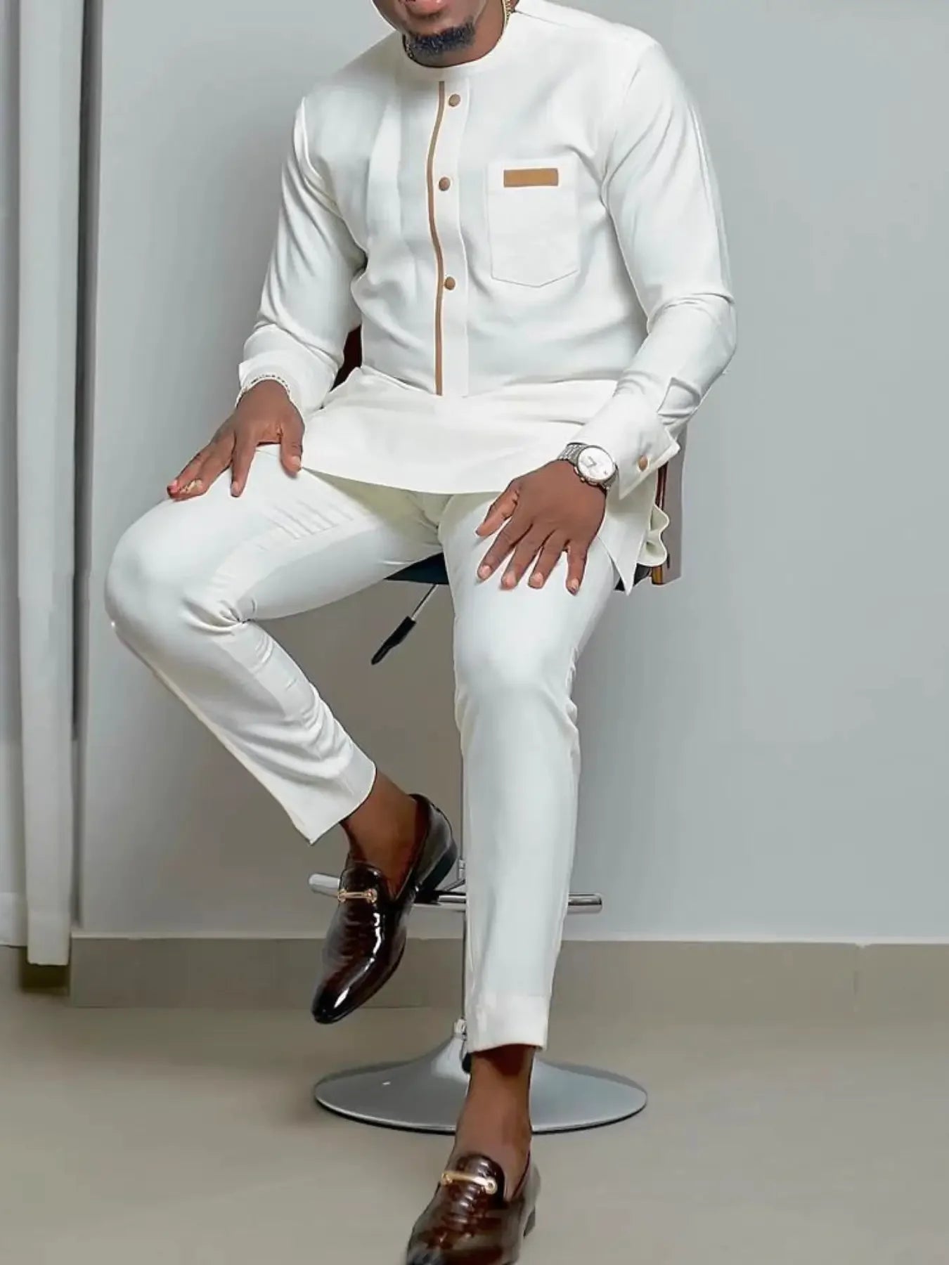 Ensemble Kaftan Africain Brode 2 Pieces