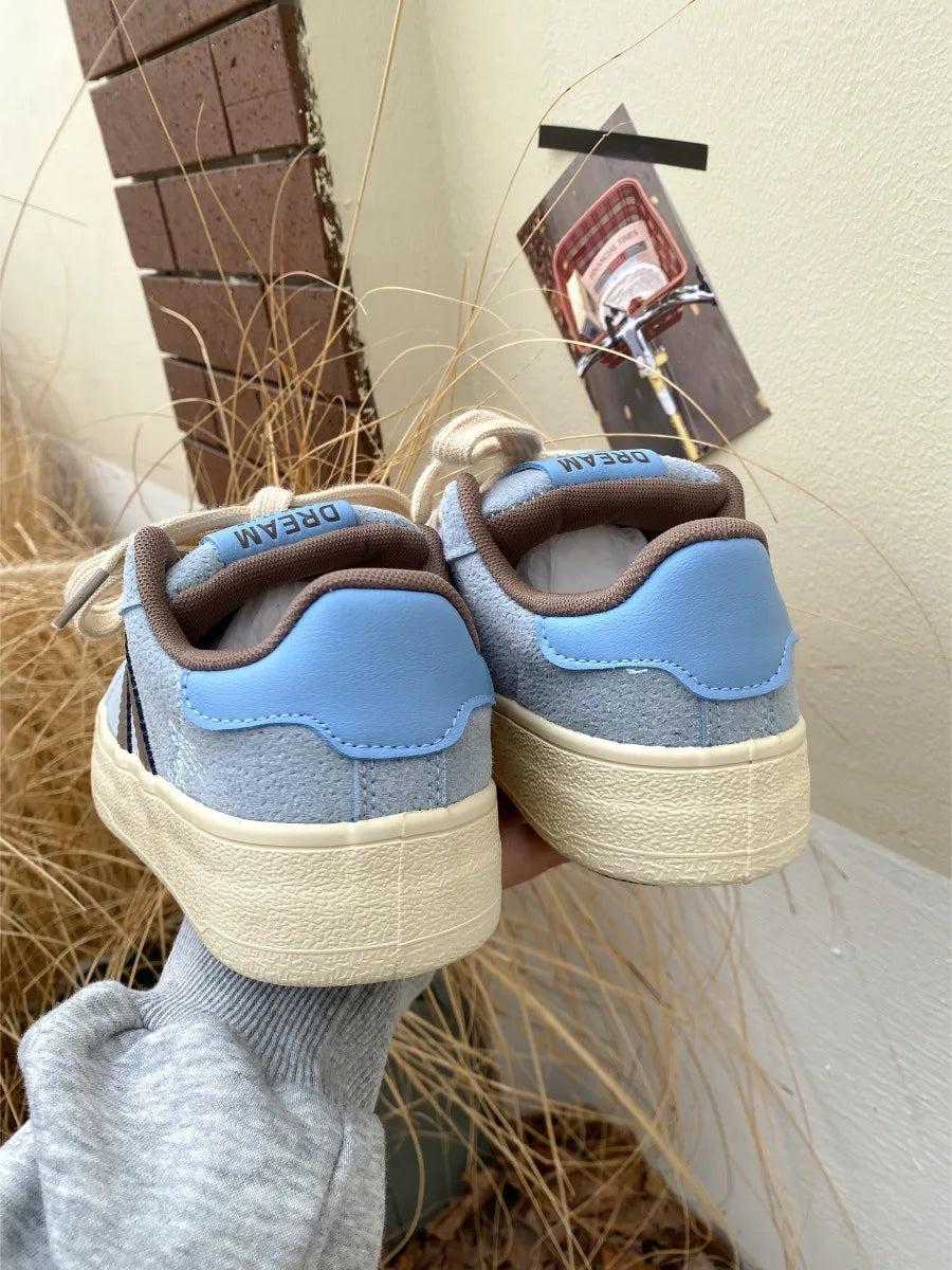 Women's Shoes 2025 Spring New Platforms Sneakers Breathable White Shoes Comfortable Casual Flats Non Slip Vulcanized Shoes
