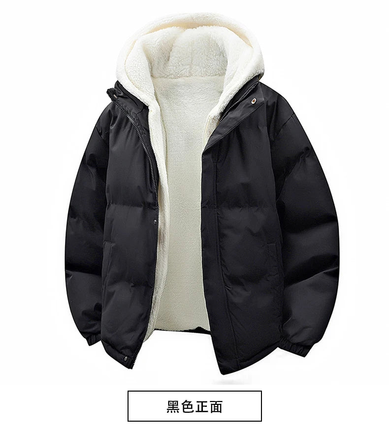 Parka Homme Agneau Fleece Faux 2 Pieces