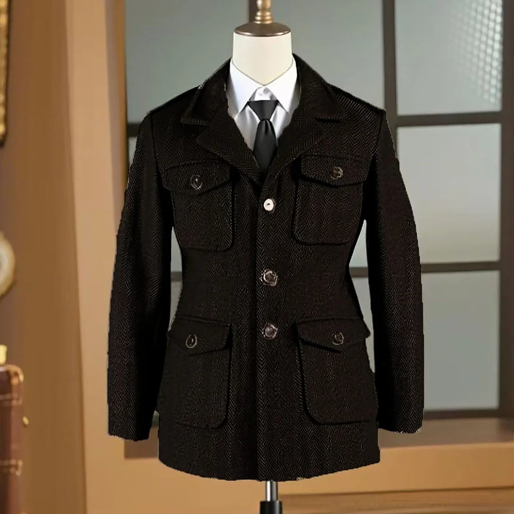 Veste Chasse British Tweed Multi-Poches