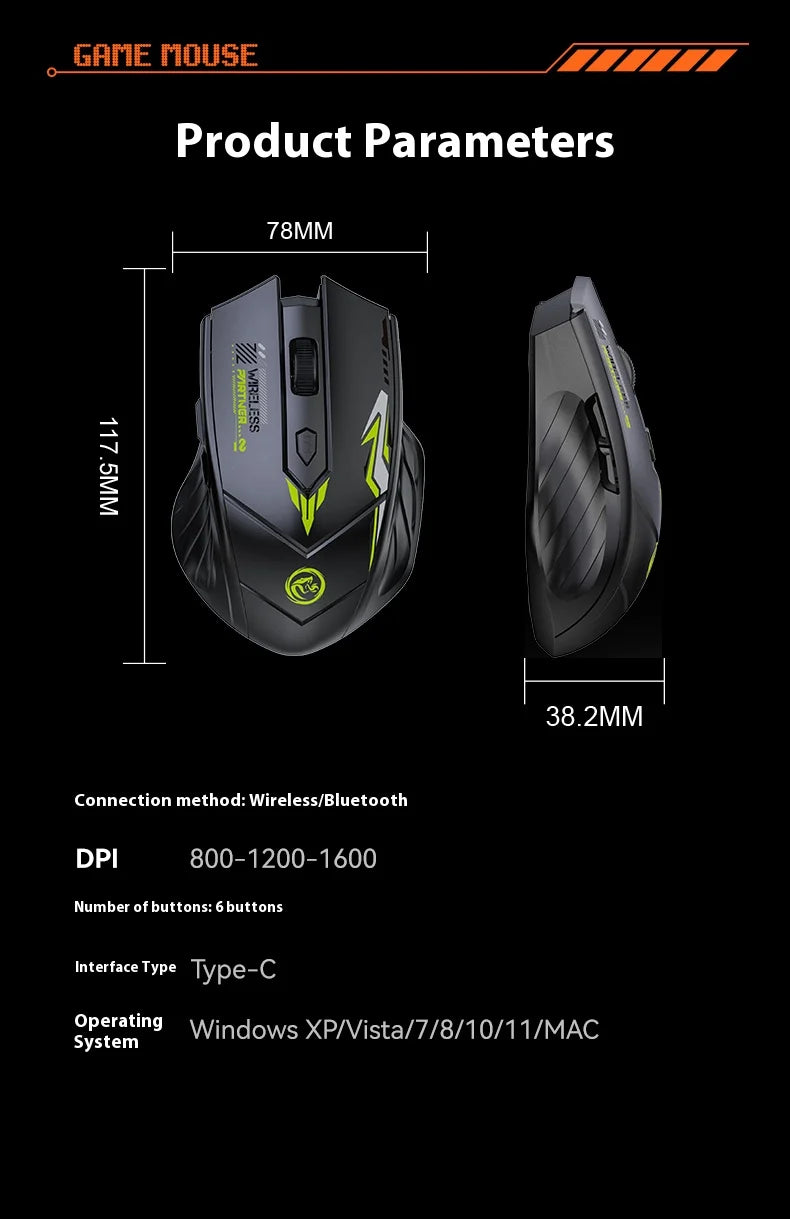 Souris Sans-Fil "Elite Grip" - Dual Mode