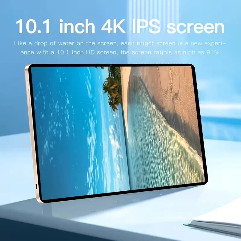 Portable Android 15 Tablet 8GB+256GB, 4000mAh Long Battery, HD Camera for Remote Work & Study