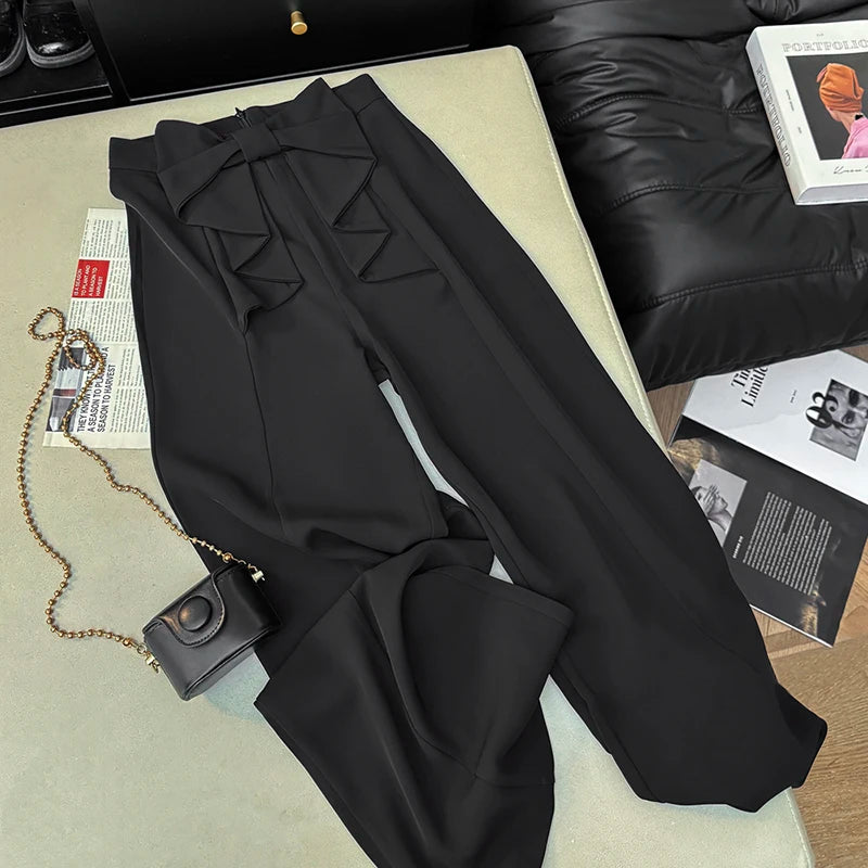 Pantalon Large Noeud Streetwear Femme