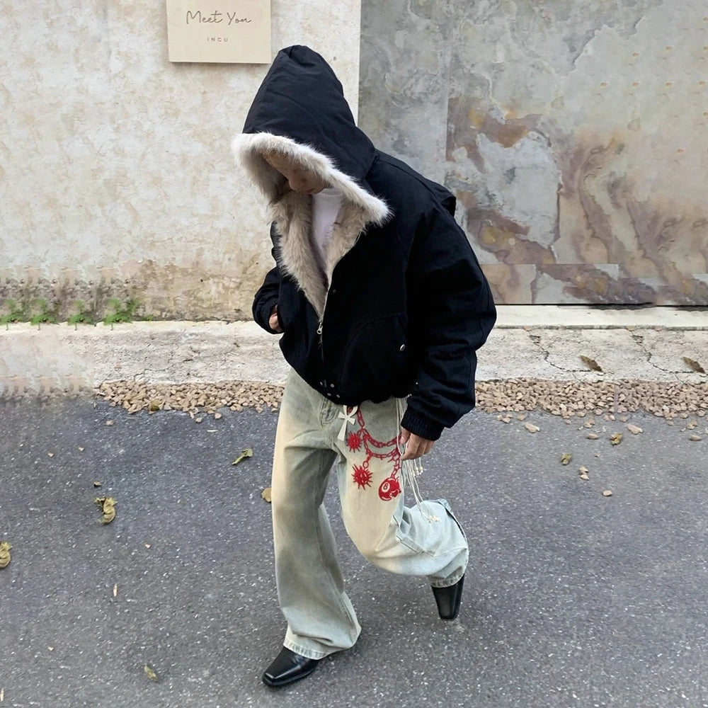 Veste Plush Mixte Y2K American Street
