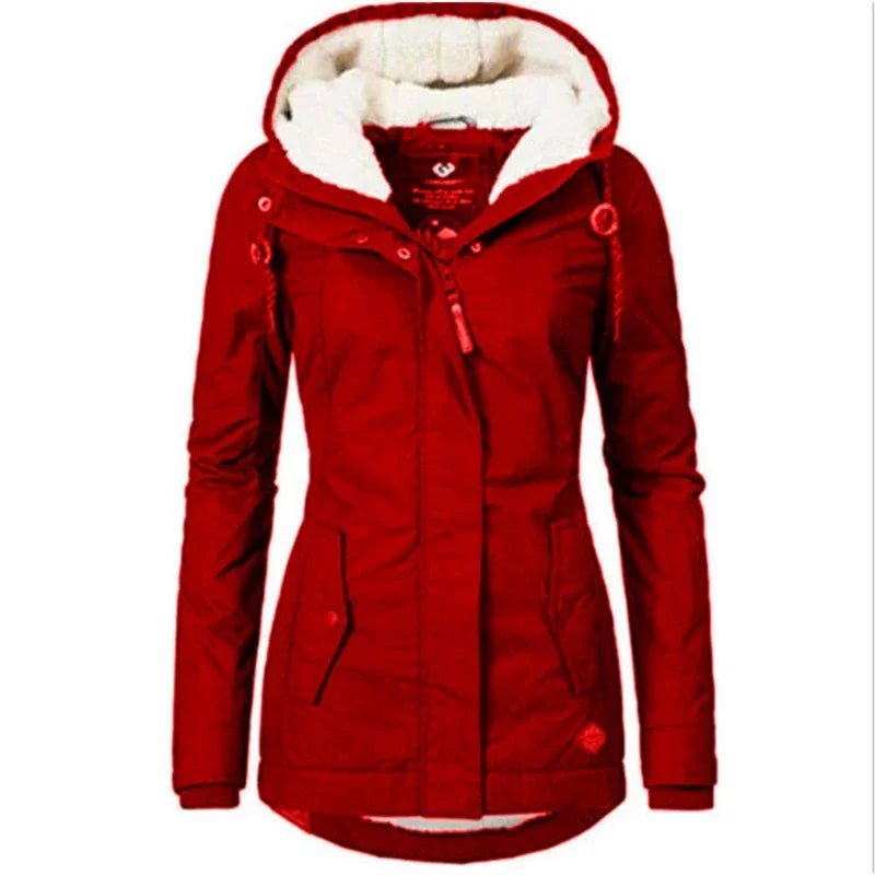 Parka Femme Mi-Longue UZZDSS Plush