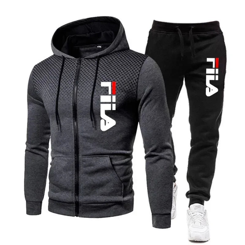 Ensemble Zippe Hoodie Pantalon Fitness