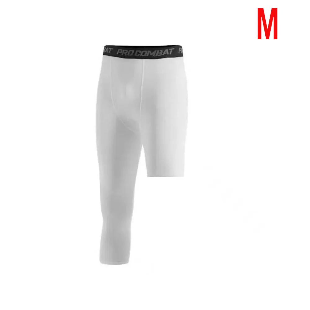 One Leg Basketball Tights Sports Tights Breathable Single Leg Basketball Leggings Quick Drying Sweat Wicking