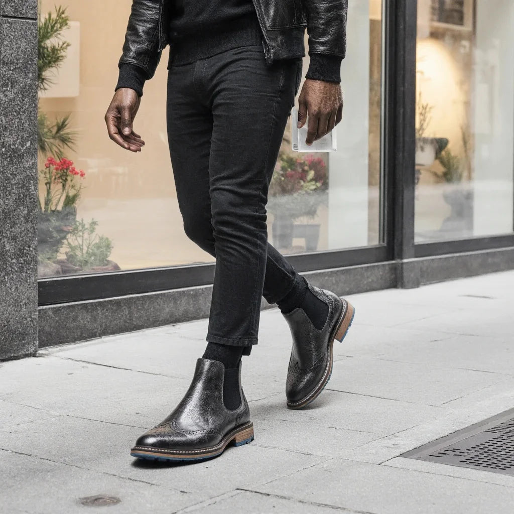 Chelsea Boots Men Casual Brand Comfortable 2026 Fashion Leather Boots