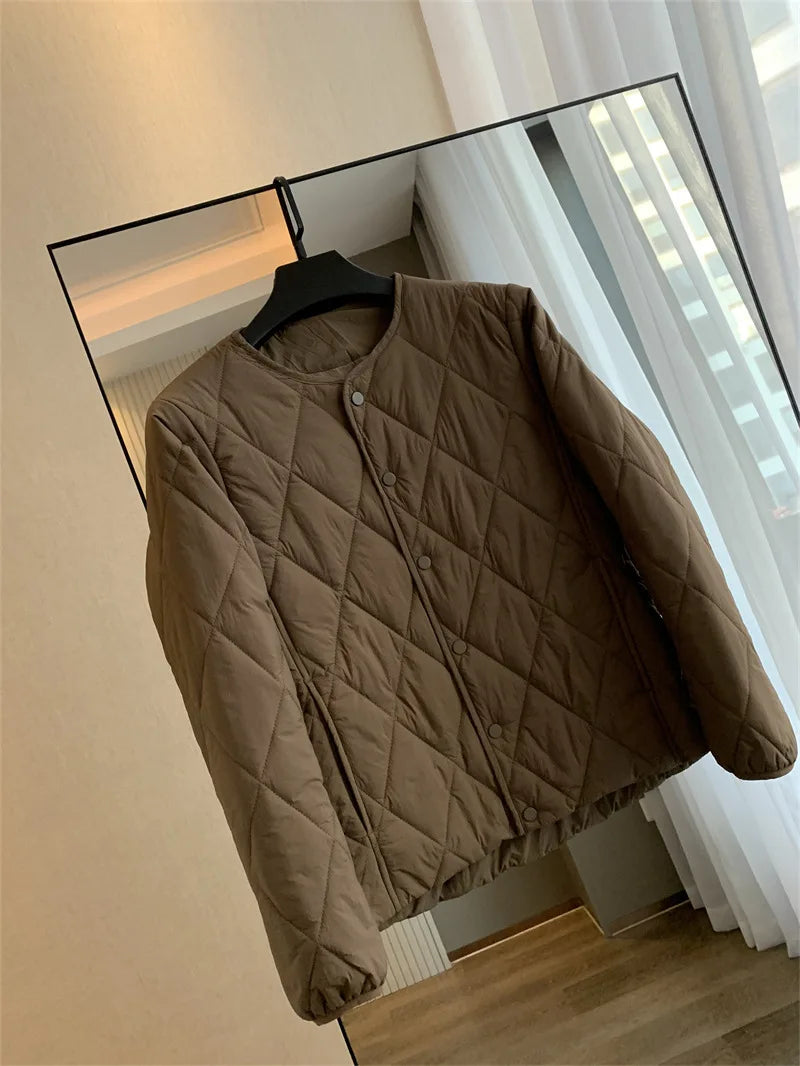 Manteau Coton Losange Couple Leger Hiver