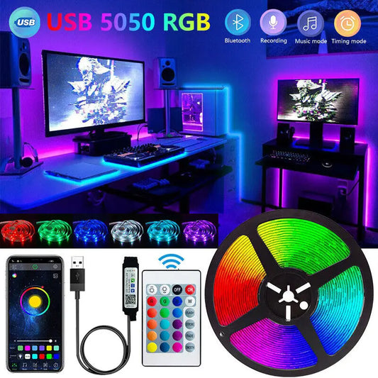 Ruban LED 5050 RGB App Bluetooth Déco