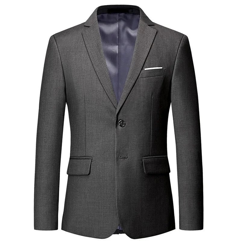 Blazer Homme Uni Mariage Casual Luxe