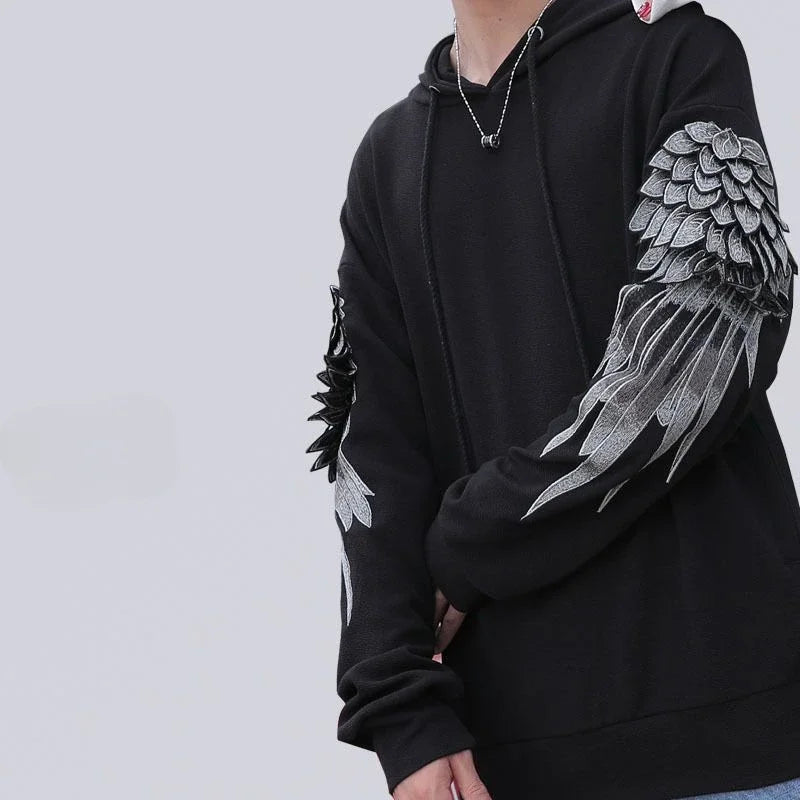 Hoodie Brodé "Angel Wings" - Luxury Hip-Hop