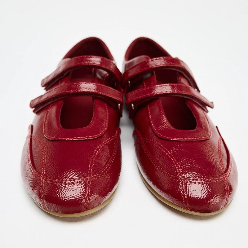 2025 Women Ballet Flats Shoes Comfortable Leather Casual Designer Sneakers Women Spring Autumn Shallow Loafers Zapatos De Mujer