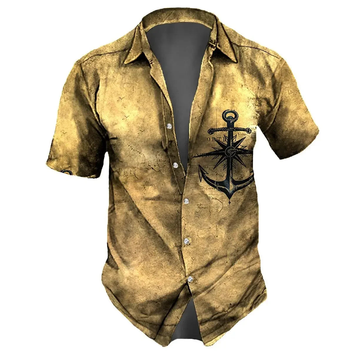 Chemise MC Hawaiian Nautique 3D Retro