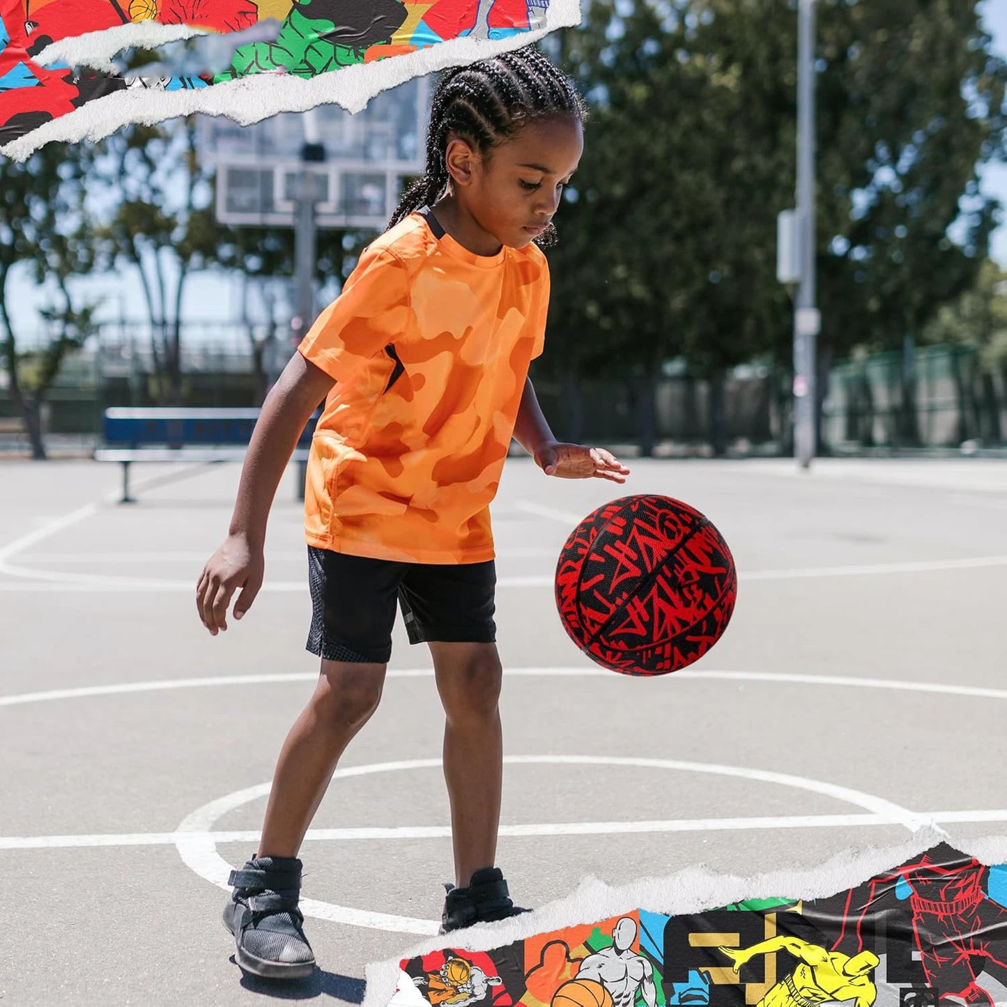 Ballon de Basket "Vulcan Red" - Grip Premium