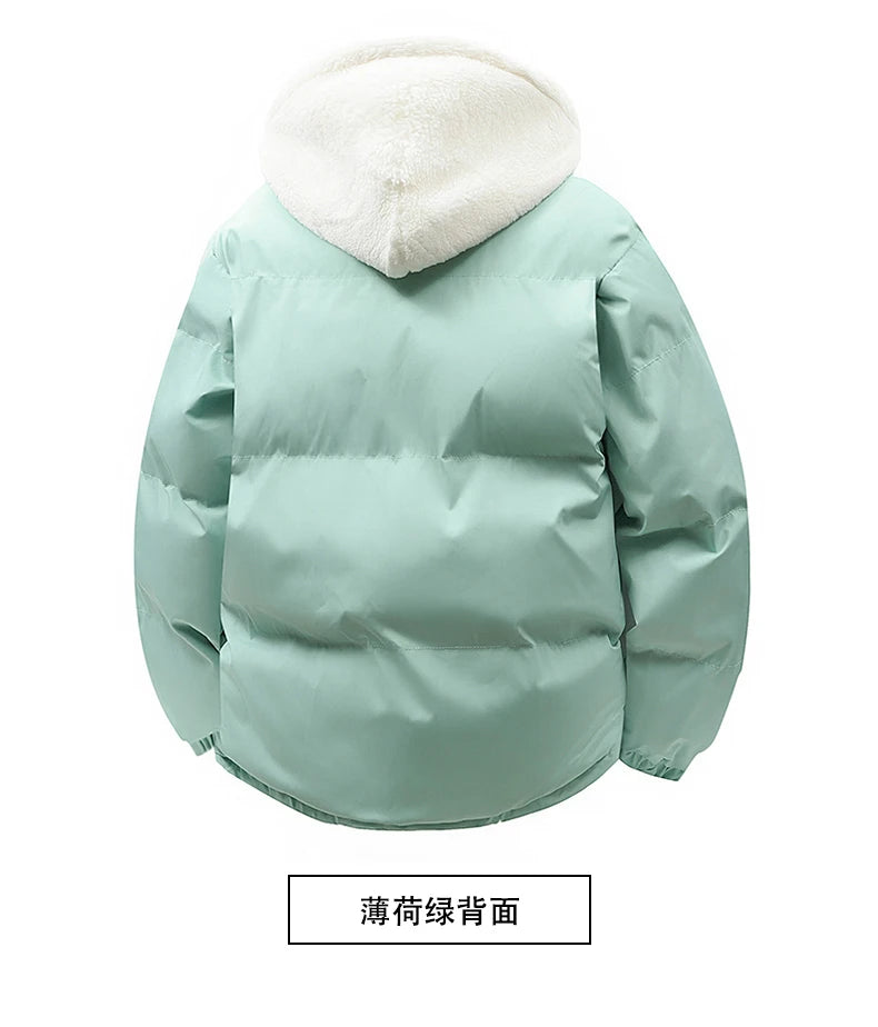 Parka Homme Agneau Fleece Faux 2 Pieces