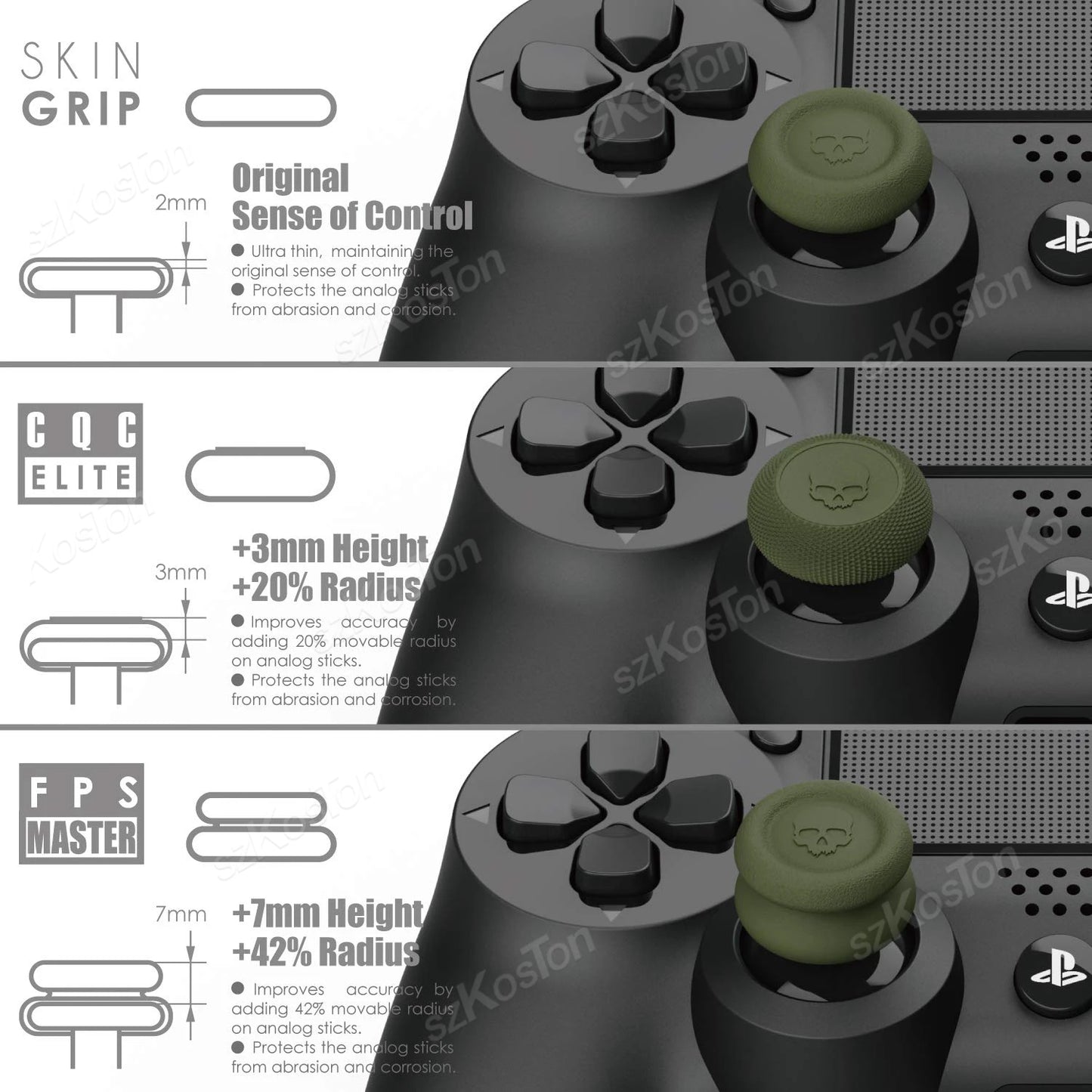 6PCS Thumb Grips Caps Set for Switch 2 Pro/PS5/PS4 Controller Button Stick Cover Gamepad Joystick Cap Gaming Accessories