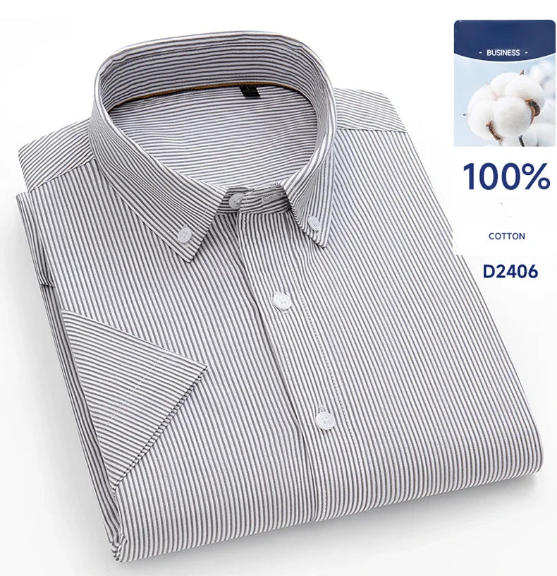 Chemise MC Coton Slim Fit Korean