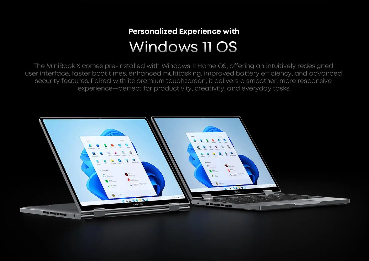 Laptop CHUWI MiniBook X 2en1 N150 16Go 512Go