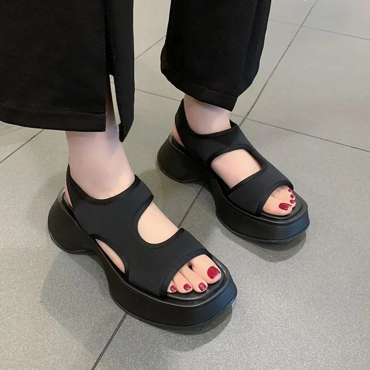 Compensées pour Femme Chaussures à Semelles, Sandales de dehors à Semelle Souple, Marche en Plein Air, à la Mode