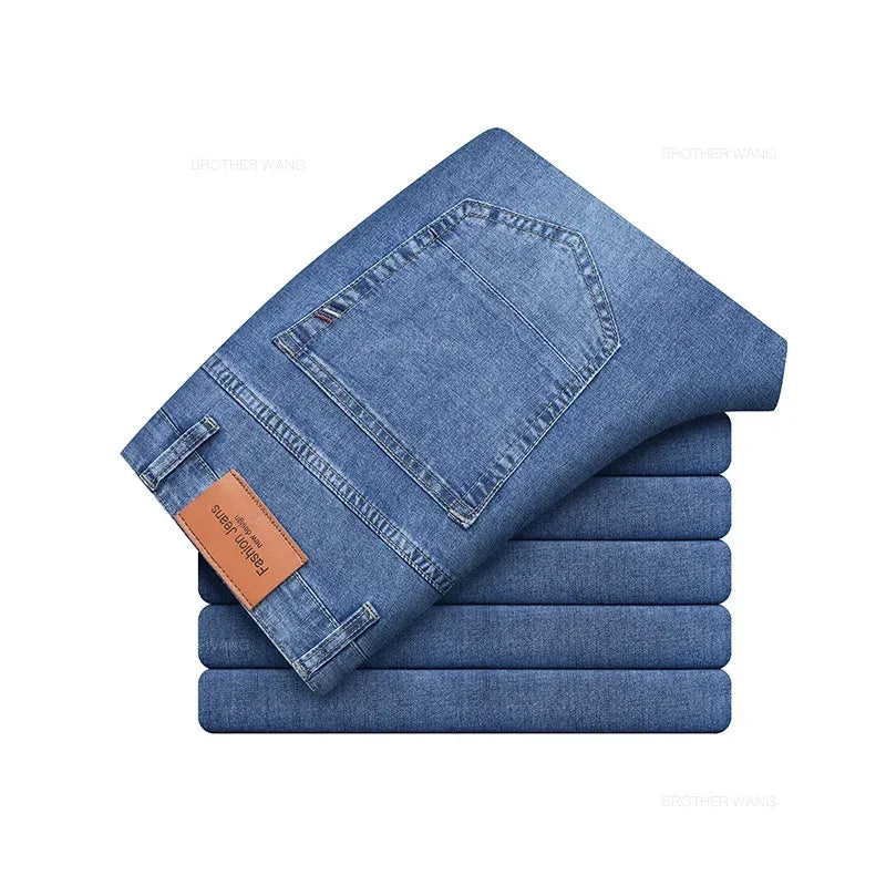 Jean Homme Leger Coton Stretch Gris Clair