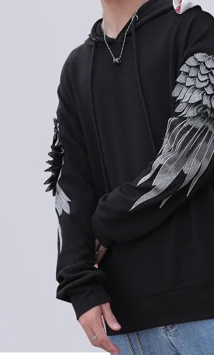 Hoodie Brodé "Angel Wings" - Luxury Hip-Hop