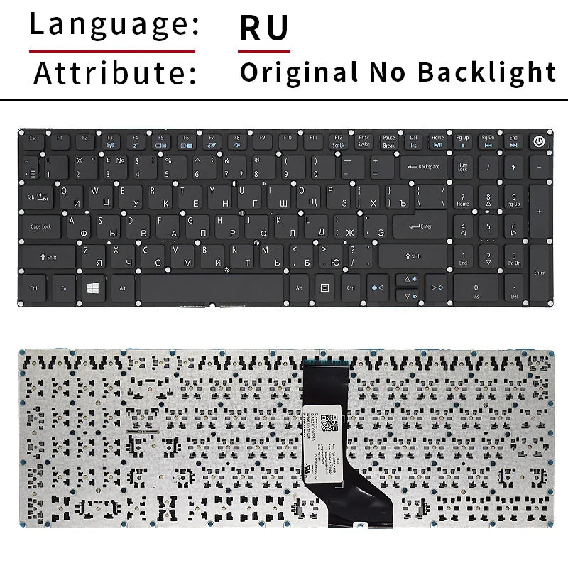 "RU/US/SP/BR Laptop Keyboard FOR Acer Aspire E5-573 E5-573T E5-573TG E5-573G E5-722 E15 E5-582P 507H 56AV 507H 54G6 F5-572 "