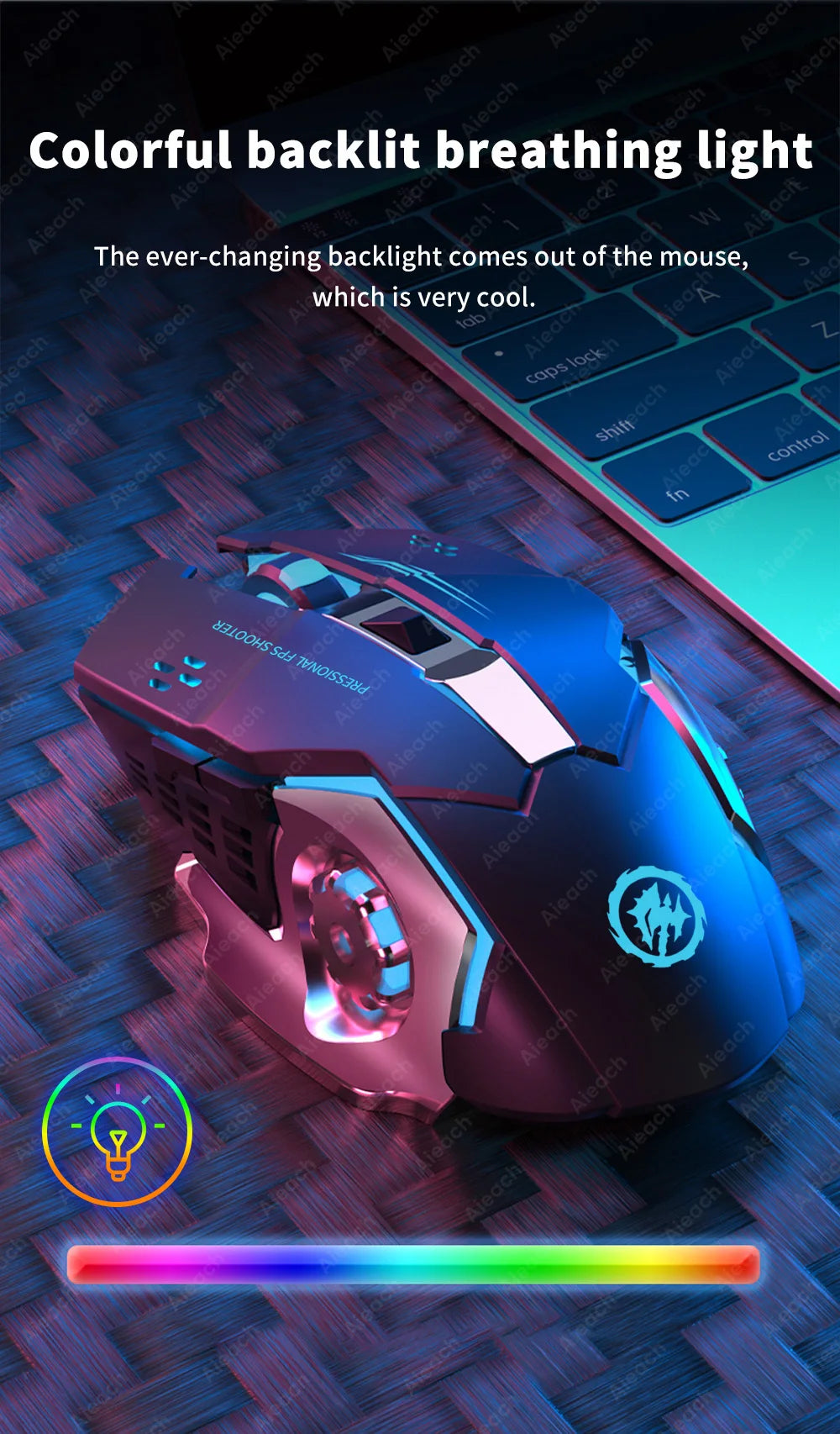 Souris Gaming "Obsidian" - Triple Mode & RGB
