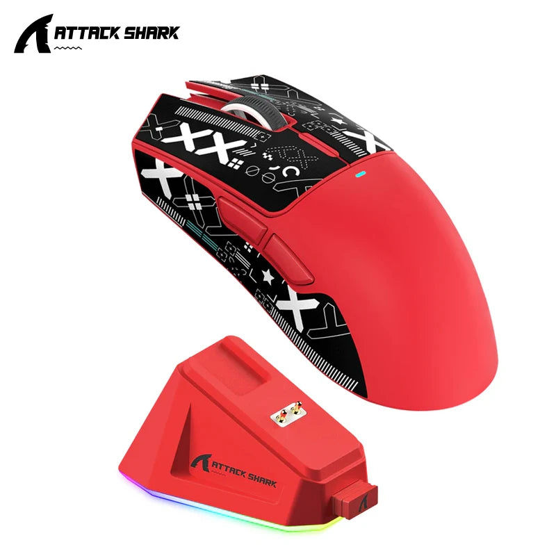 Souris Gaming Attack Shark X11 - Station de Charge RGB