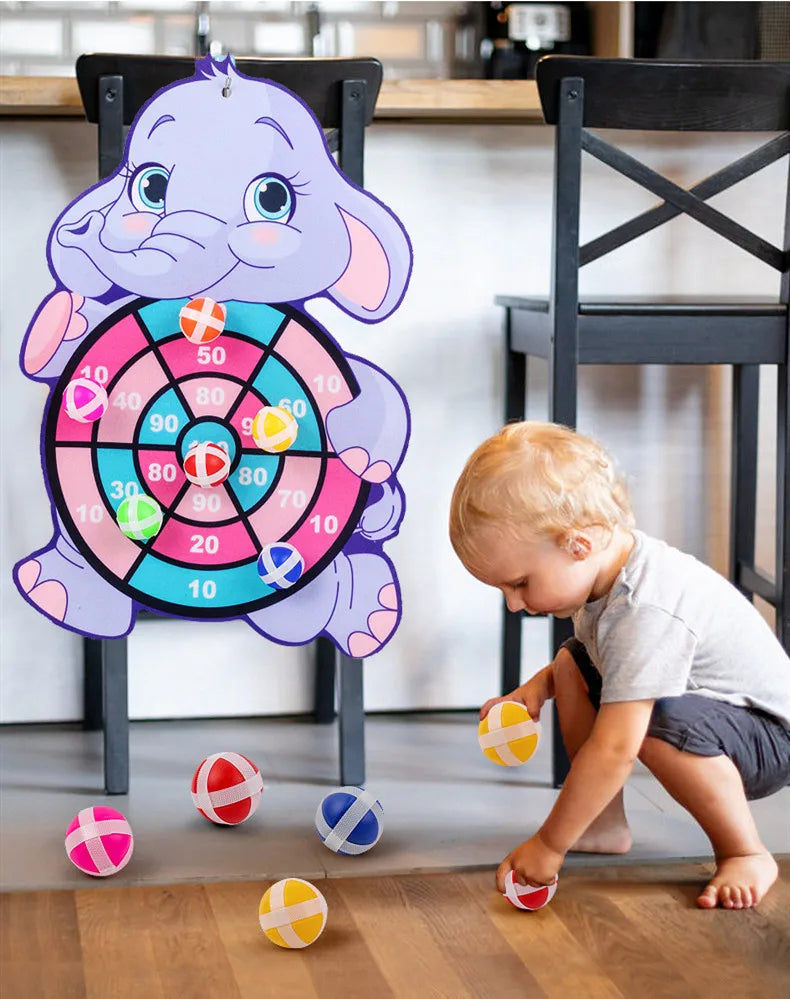 Montessori Throw Sport Slingshot Target Sticky Ball Dartboard Basketball Board Games Educational Children's outdoor toy Kid Game