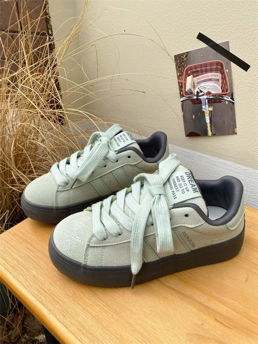 Women's Shoes 2025 Spring New Platforms Sneakers Breathable White Shoes Comfortable Casual Flats Non Slip Vulcanized Shoes