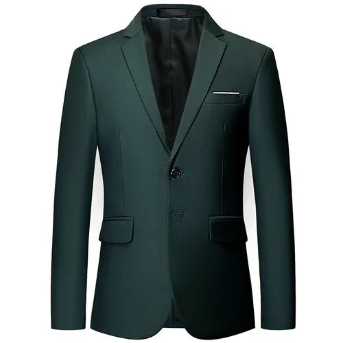 Blazer Homme Uni Mariage Casual Luxe