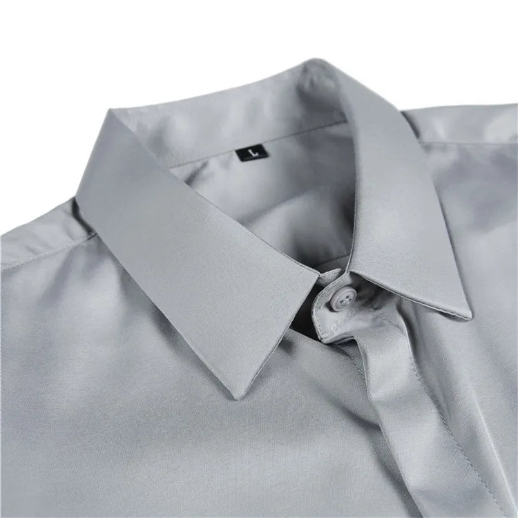 Chemise ML Homme Slim Uni Luxe
