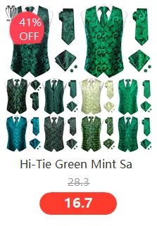 Gilet Cravate Hi-Tie Soie 4 Pieces