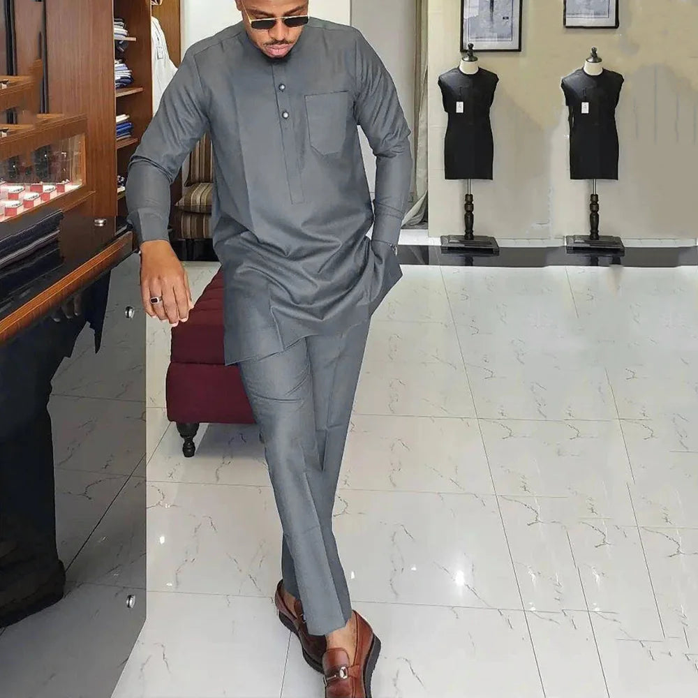 Ensemble Kaftan Africain Brode 2 Pieces