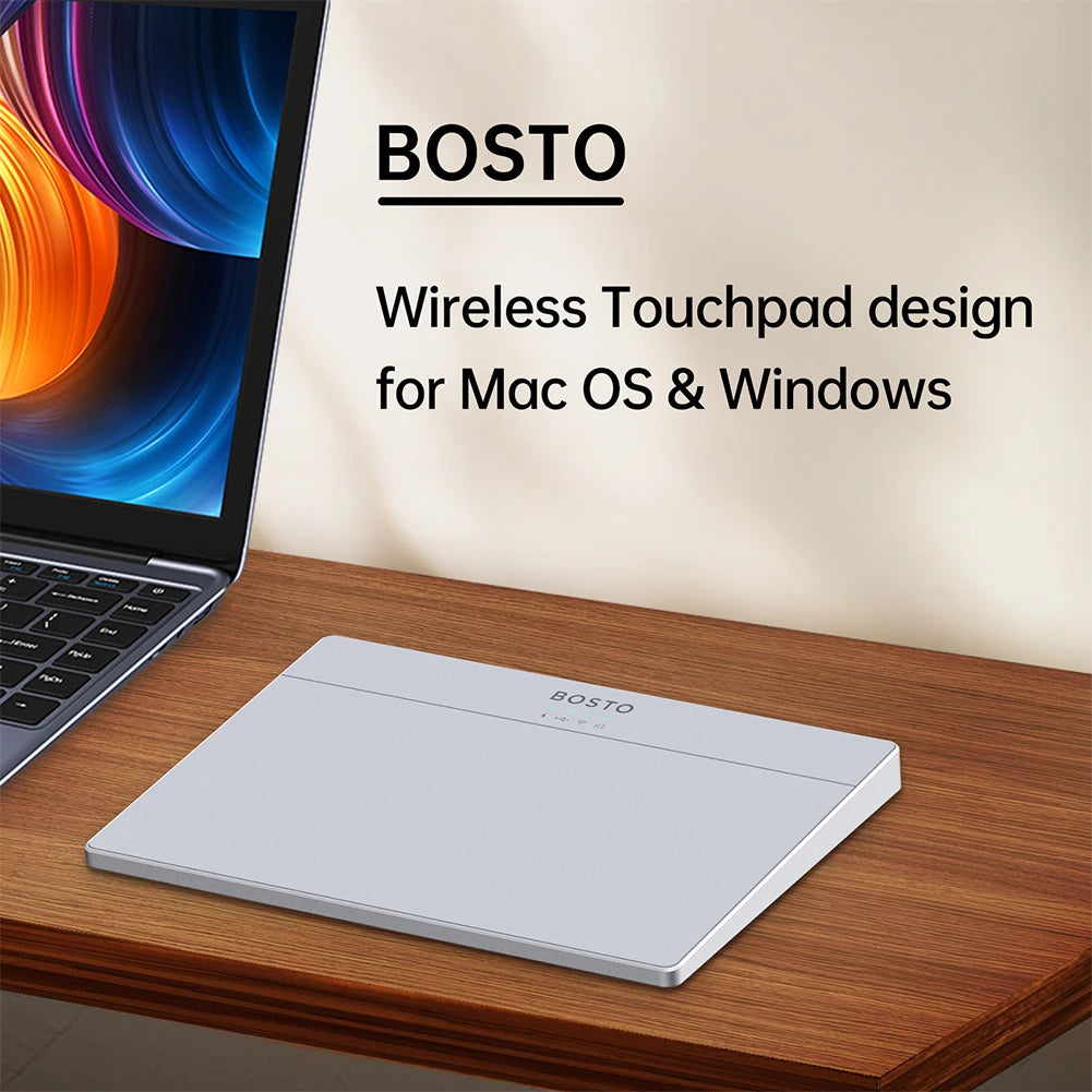 Portable Track Pad Multi-Gesture Wireless Touchpad Type-C Rechargeable Ergonomic Trackpad Mouse for Computer Notebook PC Laptop