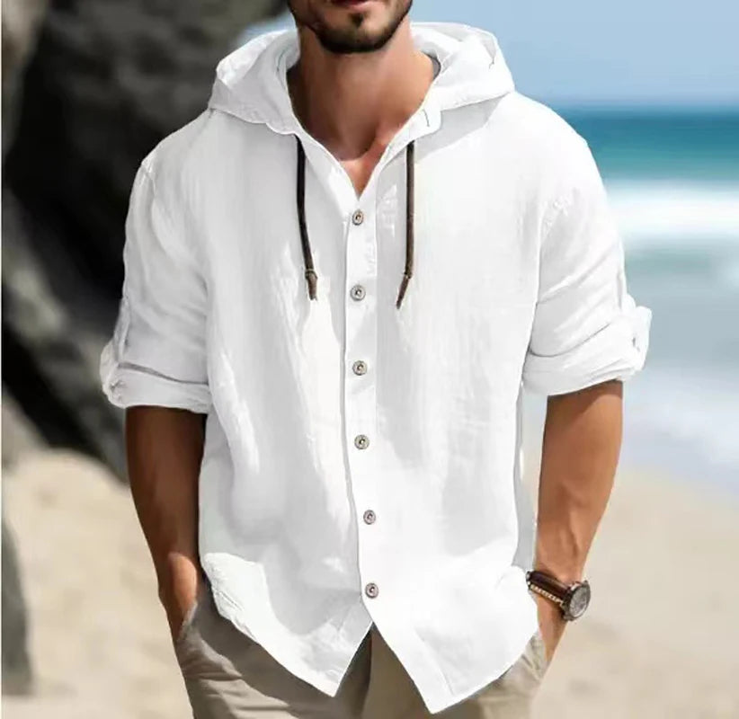 Chemise Cardigan Lin Coton ML Loose