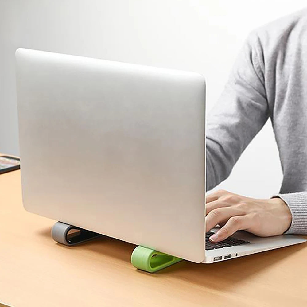 1pc Universal Portable Simple Laptop Stands Silicone Adjustable Stand  Increased Shelf Keyboard Riser for Laptop Notebook Tablet