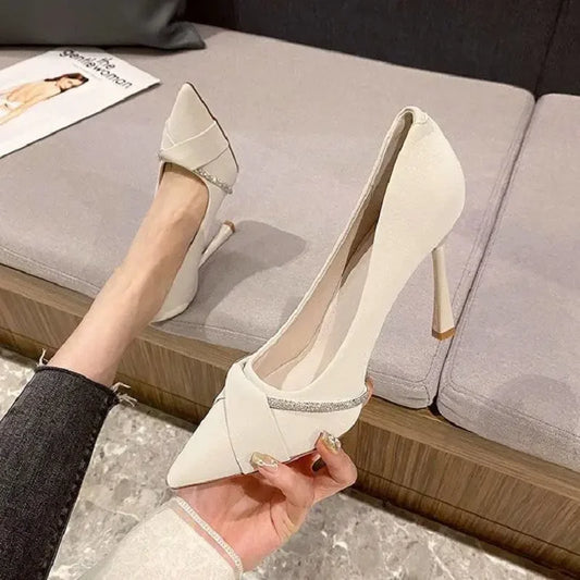 sapatos femininas women fashion sweet beige sexy party stiletto heel shoes zapatos de mujer lady black comfort heel pumps c689