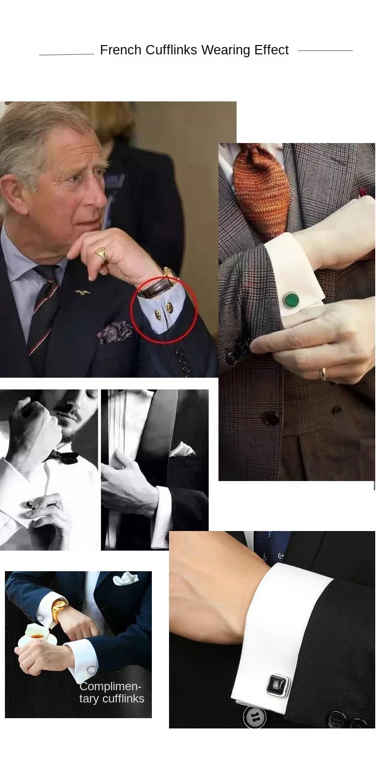 Chemise ML Slim Windsor Cufflinks Rayee