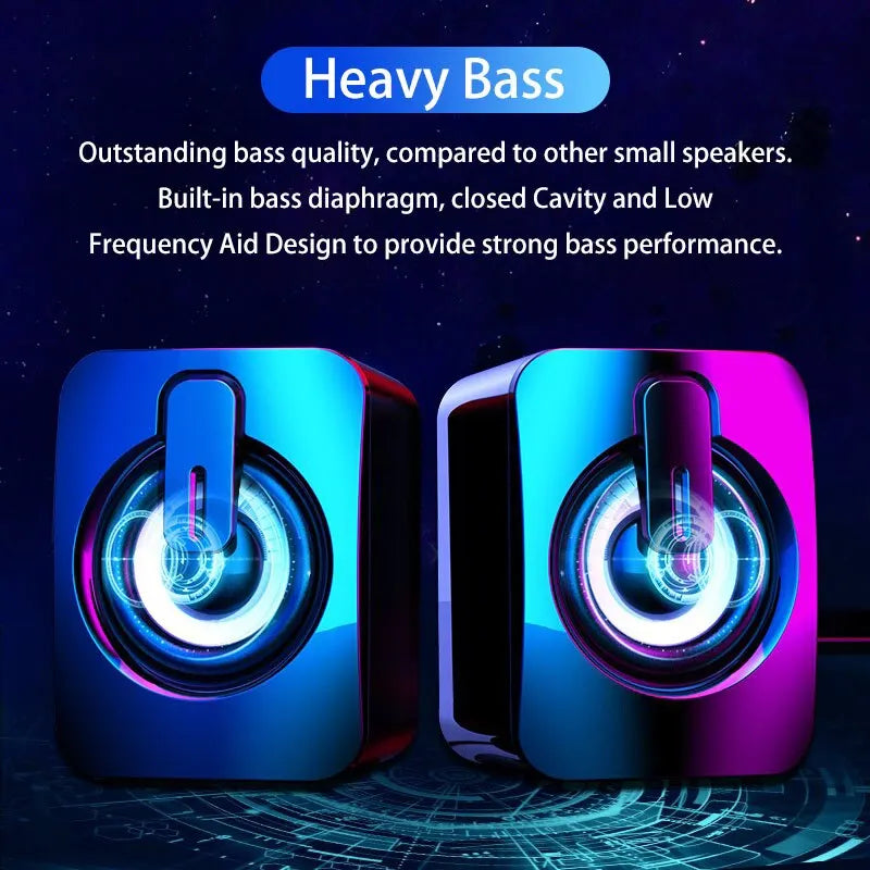 PC Speaker For Desktop Computer Laptops Caixa De Som Bluetooth Portable Sound Box Music USB wired Mini Speakers Column Acoustics