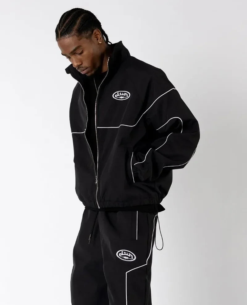 Ensemble Rayé Streetwear Capuche Homme