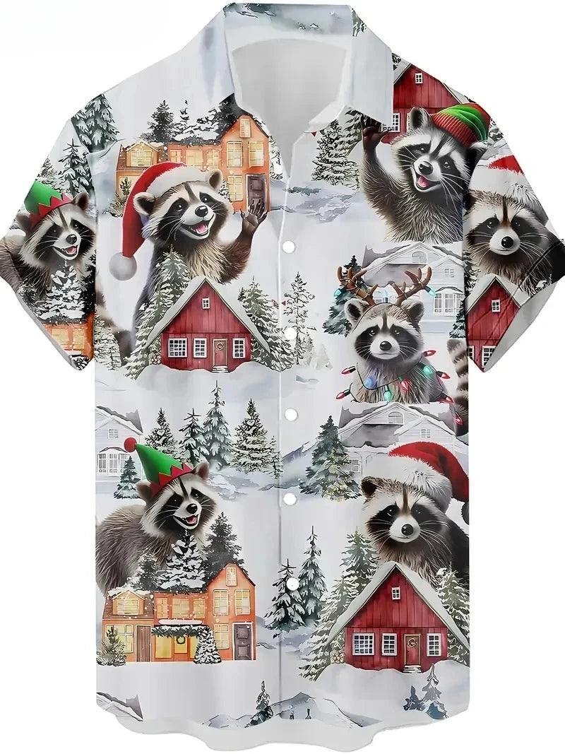 Chemise MC 3D Animaux Cartoon Quick-Dry