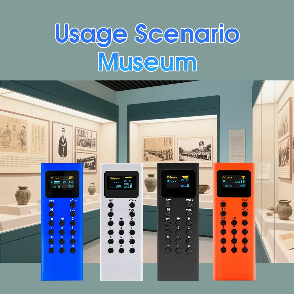 16GB Audio Guide System Museum Tourism Scenic Spot Audio Guide MP3 Player Different Languages Audio Guide