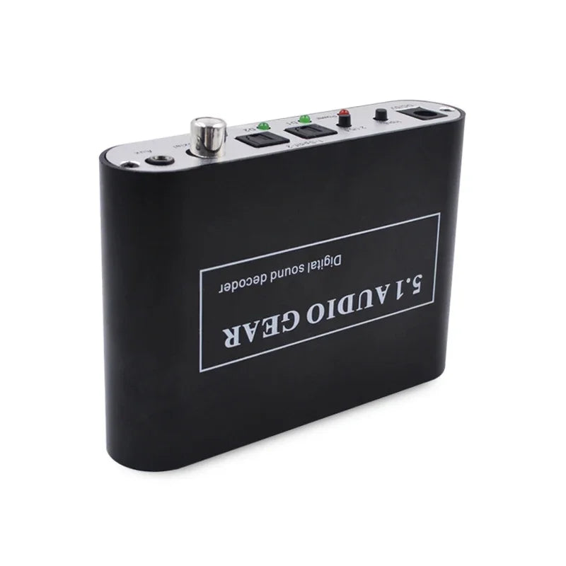 5.1 Audio Decoder Digital Sound DTS/AC3/PCM Optical to Stereo Surround Digital to Analog Converter HD 2 SPDIF 3.5 AUX Coaxial