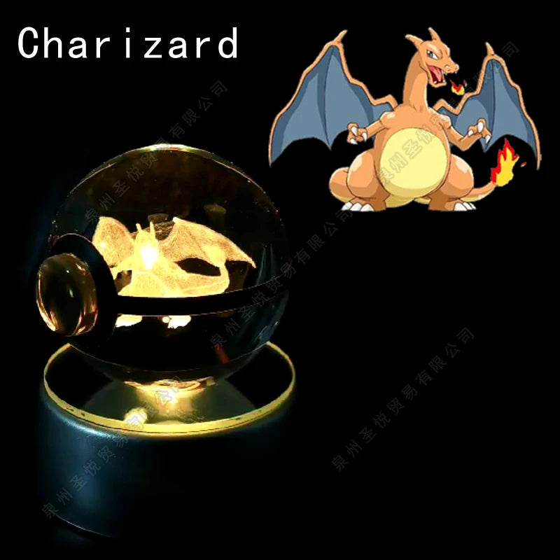 Veilleuse Pokémon 3D - Cristal de Collection (Pikachu/Gengar)