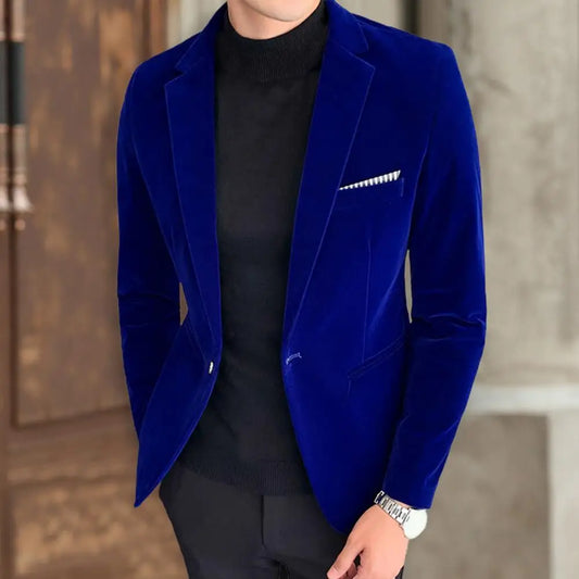 Blazer Velours Slim Homme Elegant