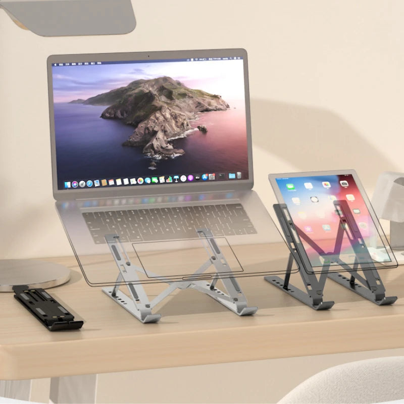 Portable Aluminum Laptop Stand Foldable Lap Top Base Notebook Support Computer Bracket For Macbook Air Pro Holder Accessories