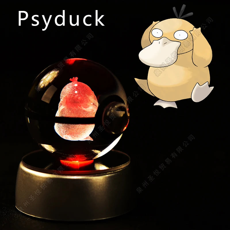 Veilleuse Pokémon 3D - Cristal de Collection (Pikachu/Gengar)